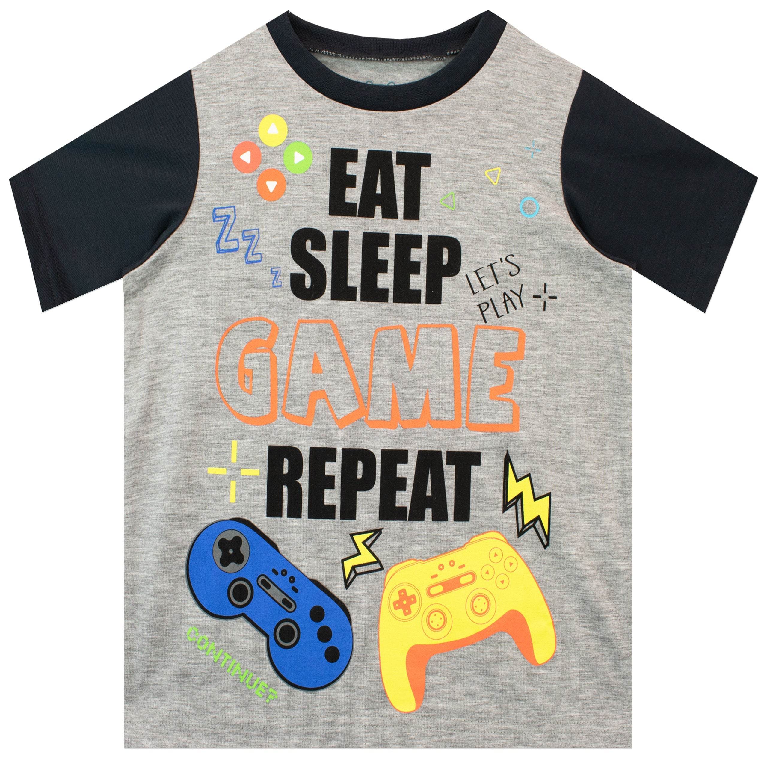 Harry Bear Eat Sleep Game Repeat Short Pyjamas - Image 2