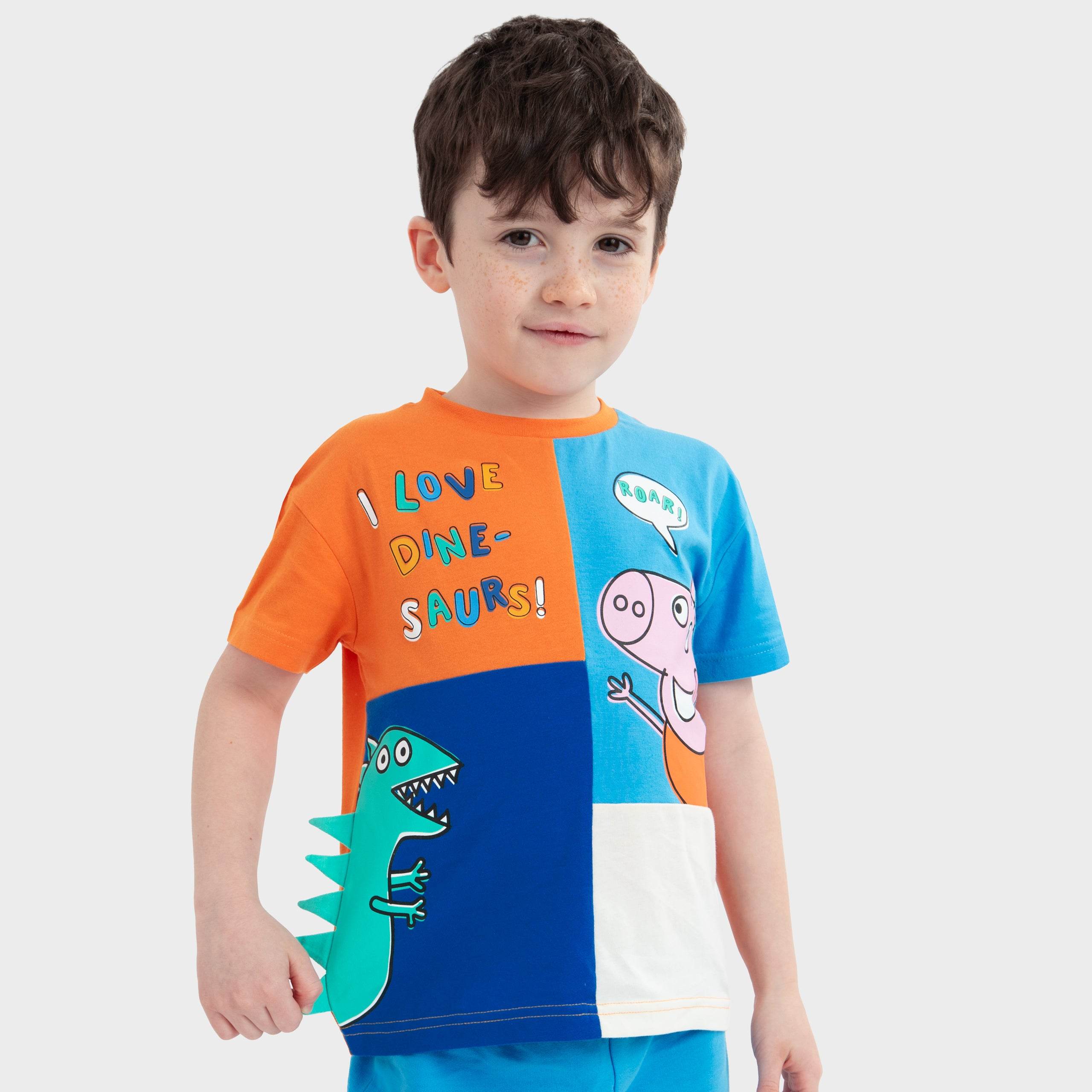 George Pig T-Shirt And Shorts Set - 3D Dino - Image 3