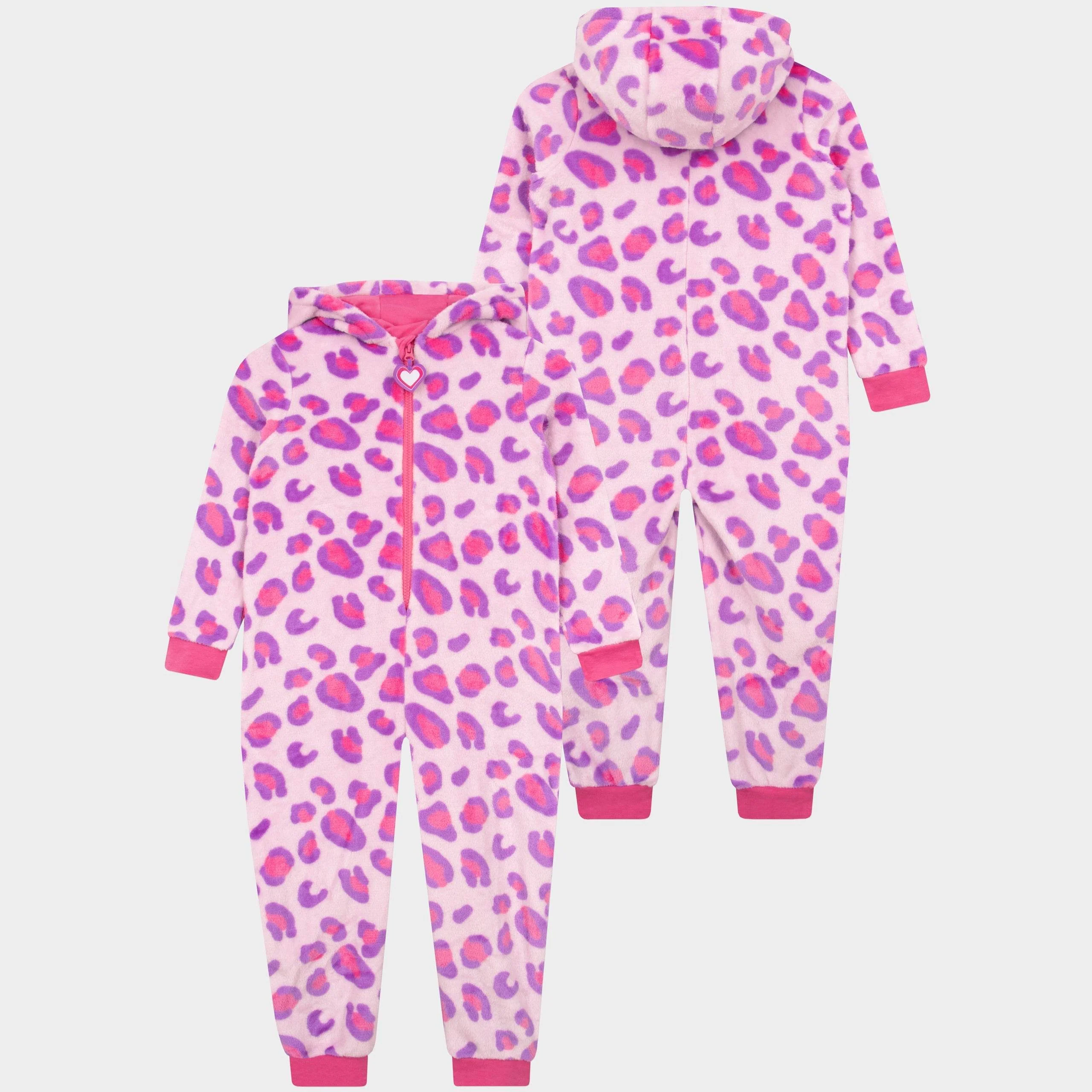 Harry Bear Girls Leopard Print Onesie - Image 2