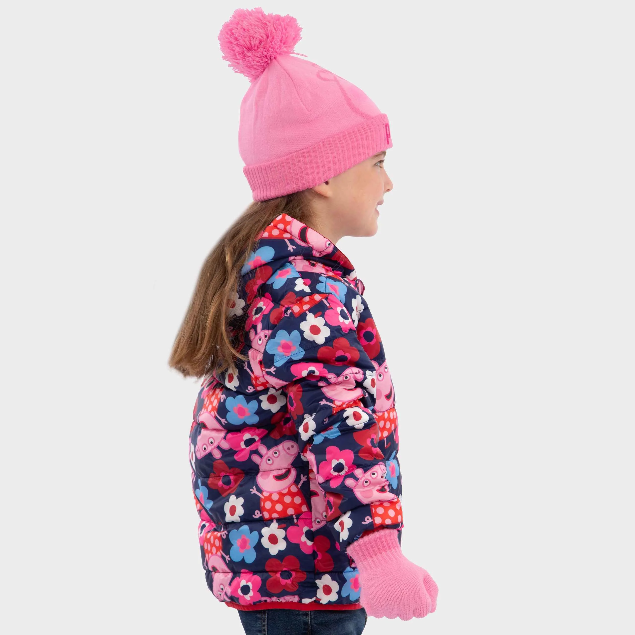 Girls Peppa Pig Hat And Gloves Set - Image 4