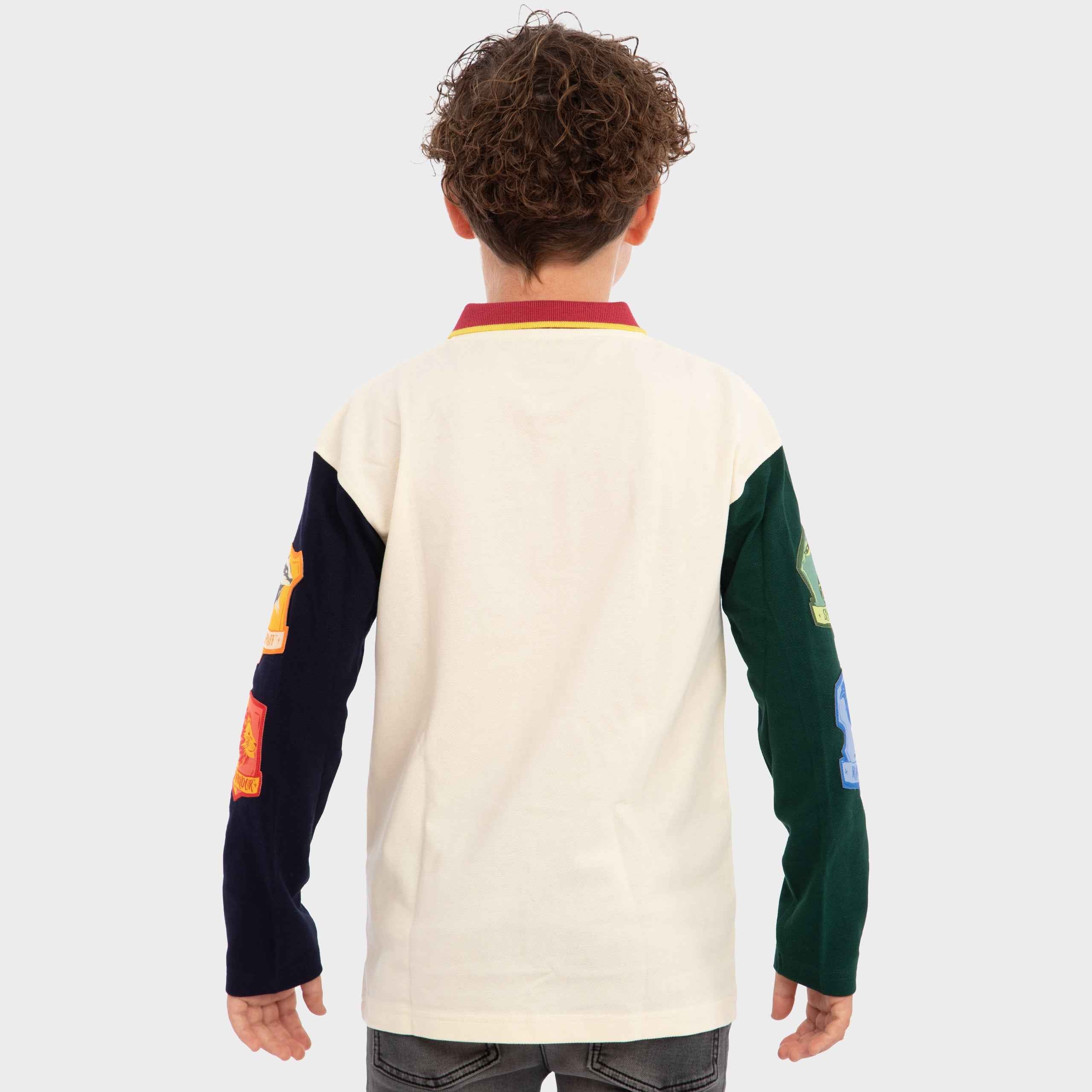 Harry Potter Long Sleeve Polo Shirt - Hogwarts Houses - Image 5