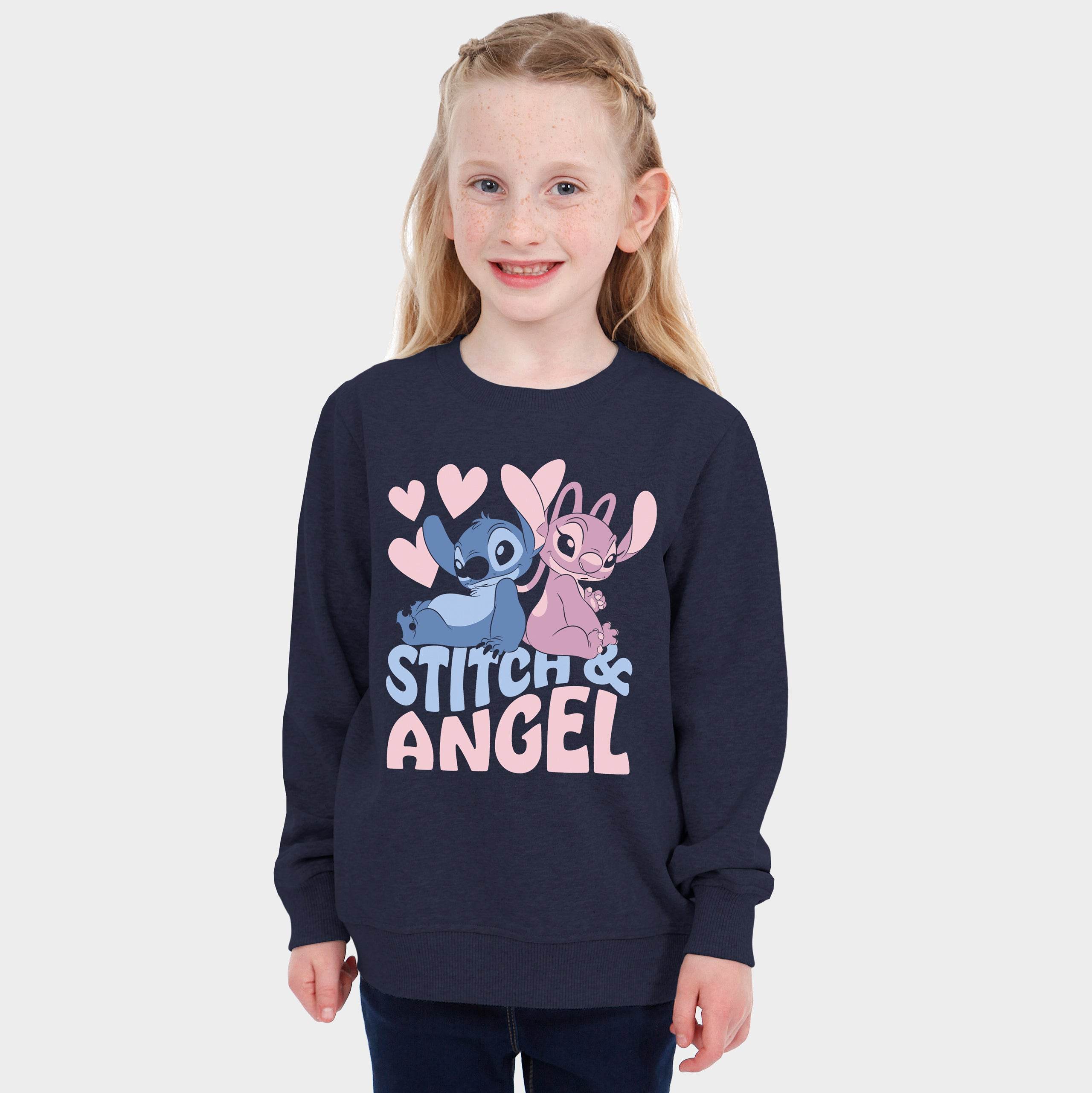 Lilo And Stitch Sweatshirt - Navy Stitch And Angel Hearts - Image 6