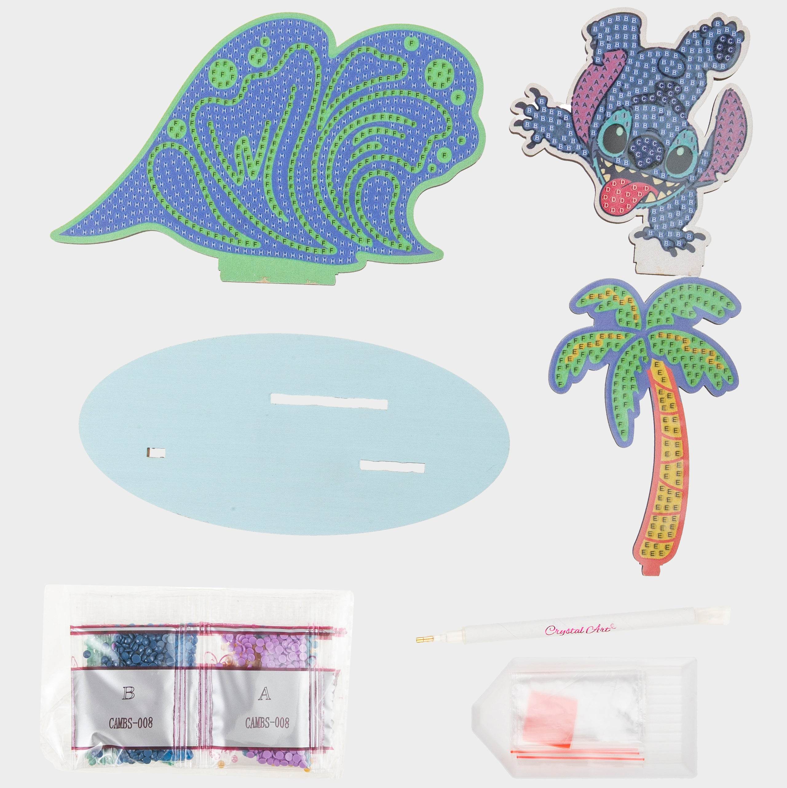 Lilo & Stitch Surfing Scene Sparkle Crystal Art Buddy - Image 2