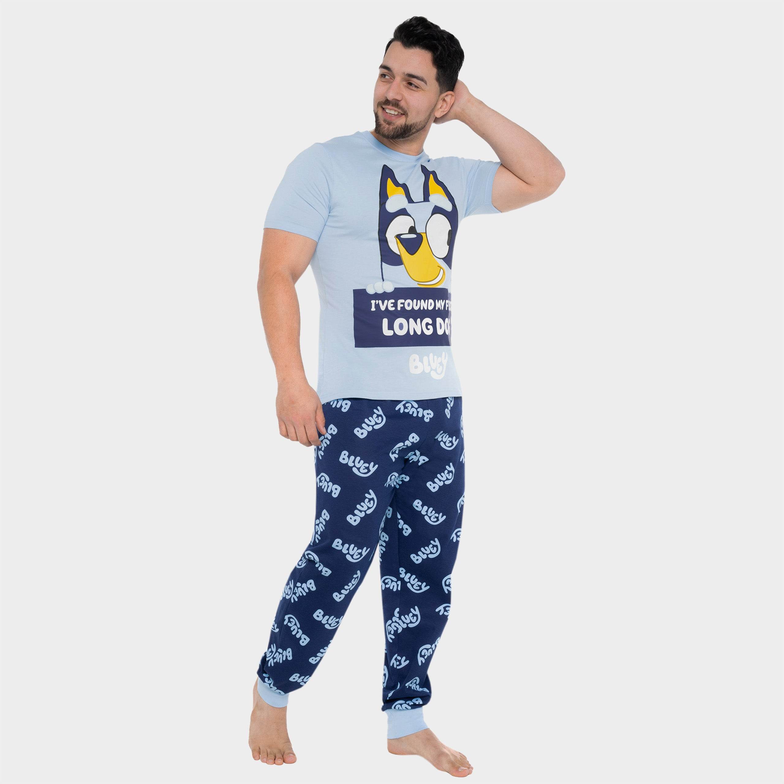 Mens Long Dog Bluey Pyjamas - Image 2