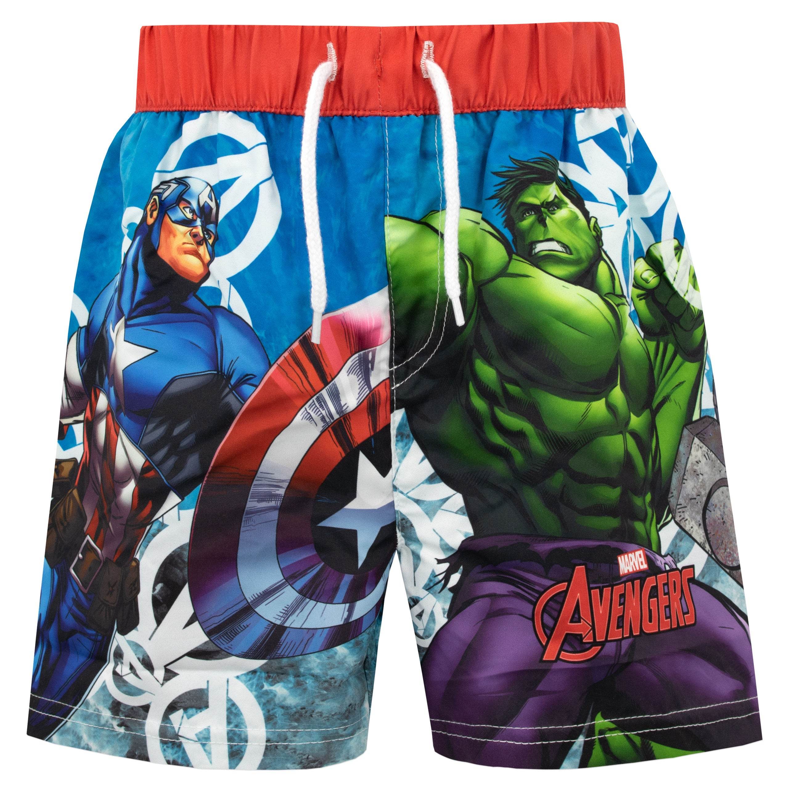 Marvel Avengers Swim Shorts - Captain America & The Hulk - Image 5