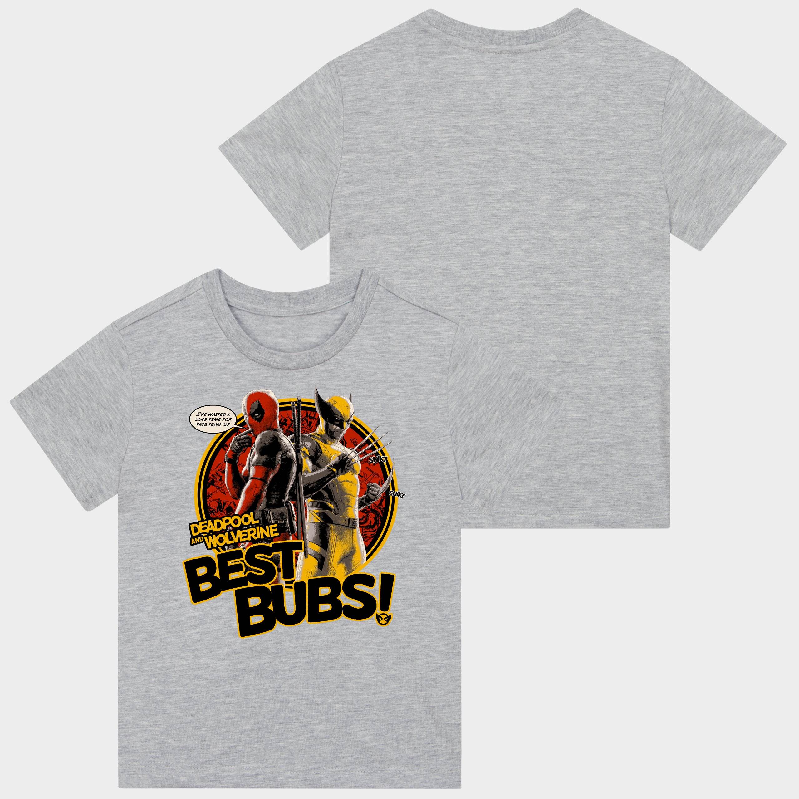 Mens Deadpool 3 Grey T-Shirt - Image 4