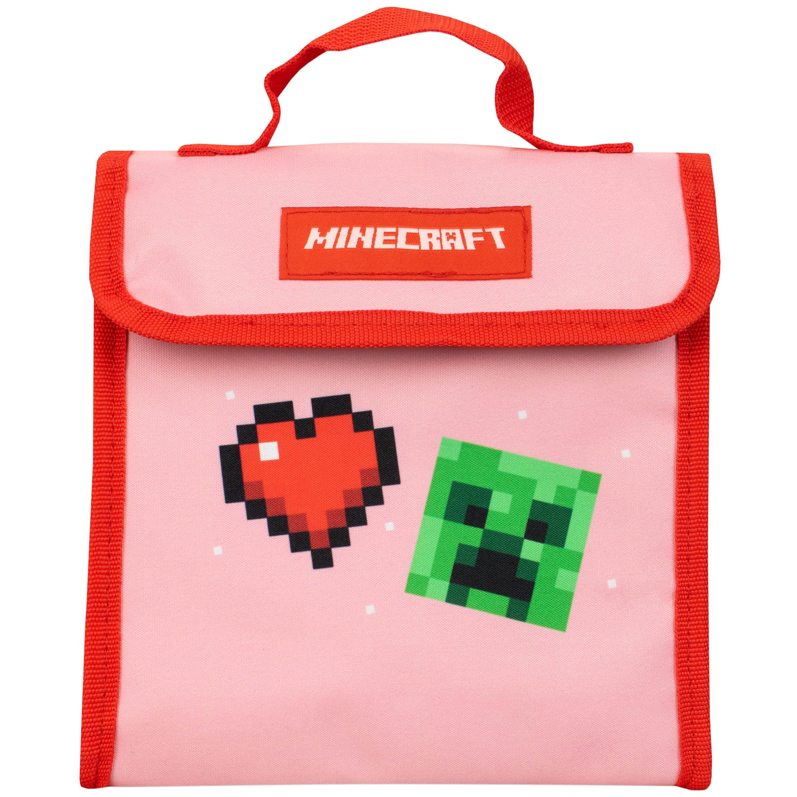 Minecraft Backpack Set - Pink and Green - Image 6