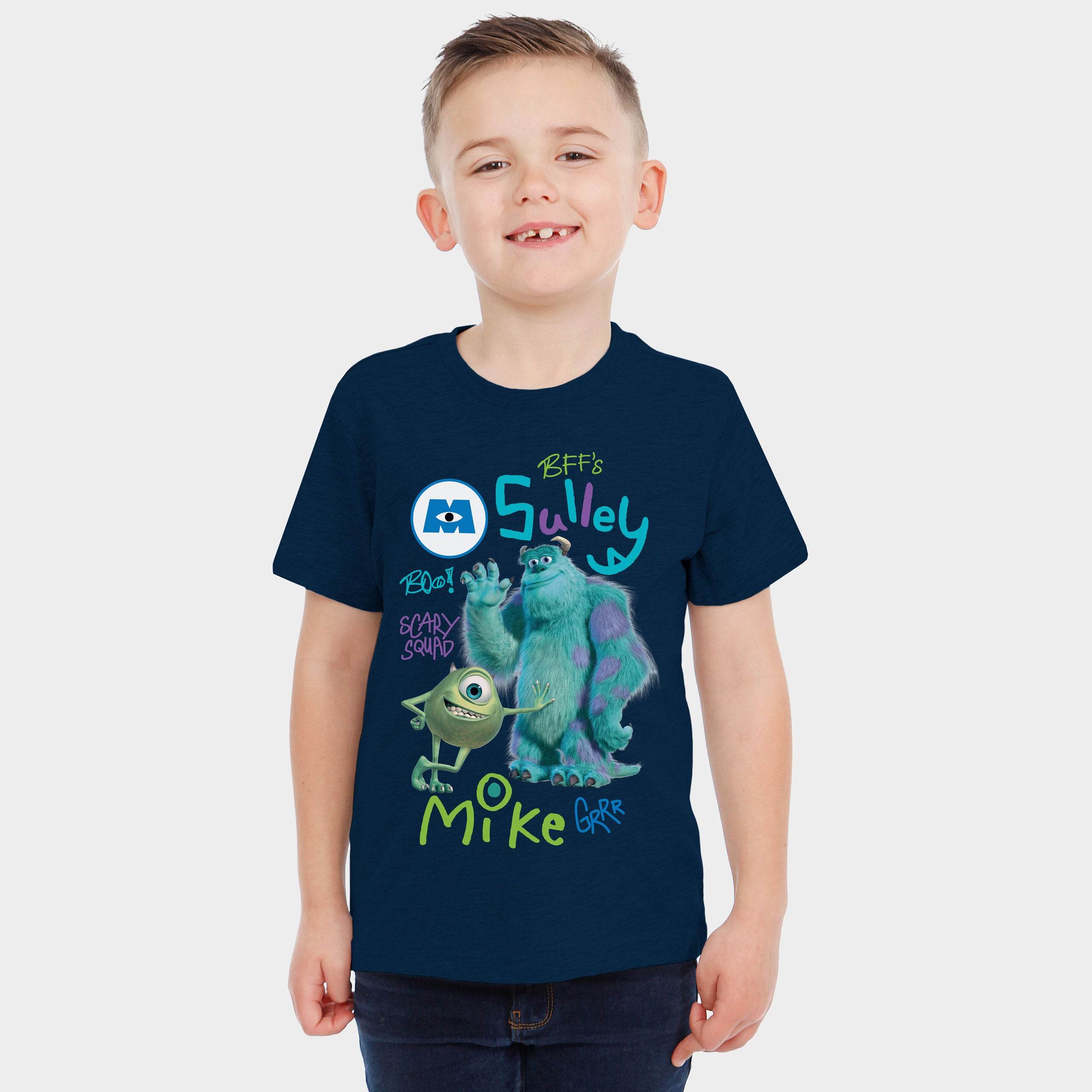 Monsters Inc T-Shirt - Navy Sully And Mike - Image 3