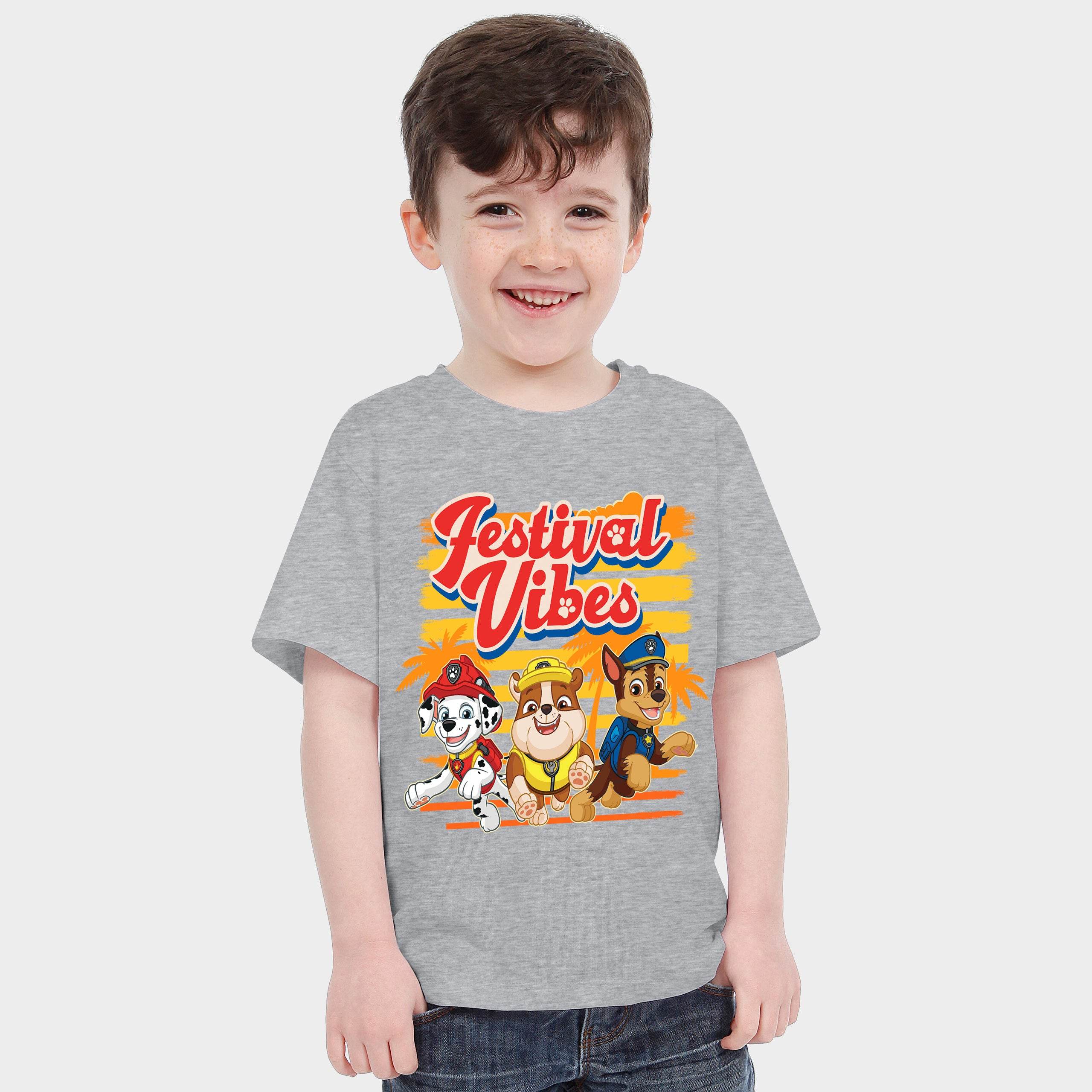 Paw Patrol Grey Boys Festival T-Shirt - Image 3