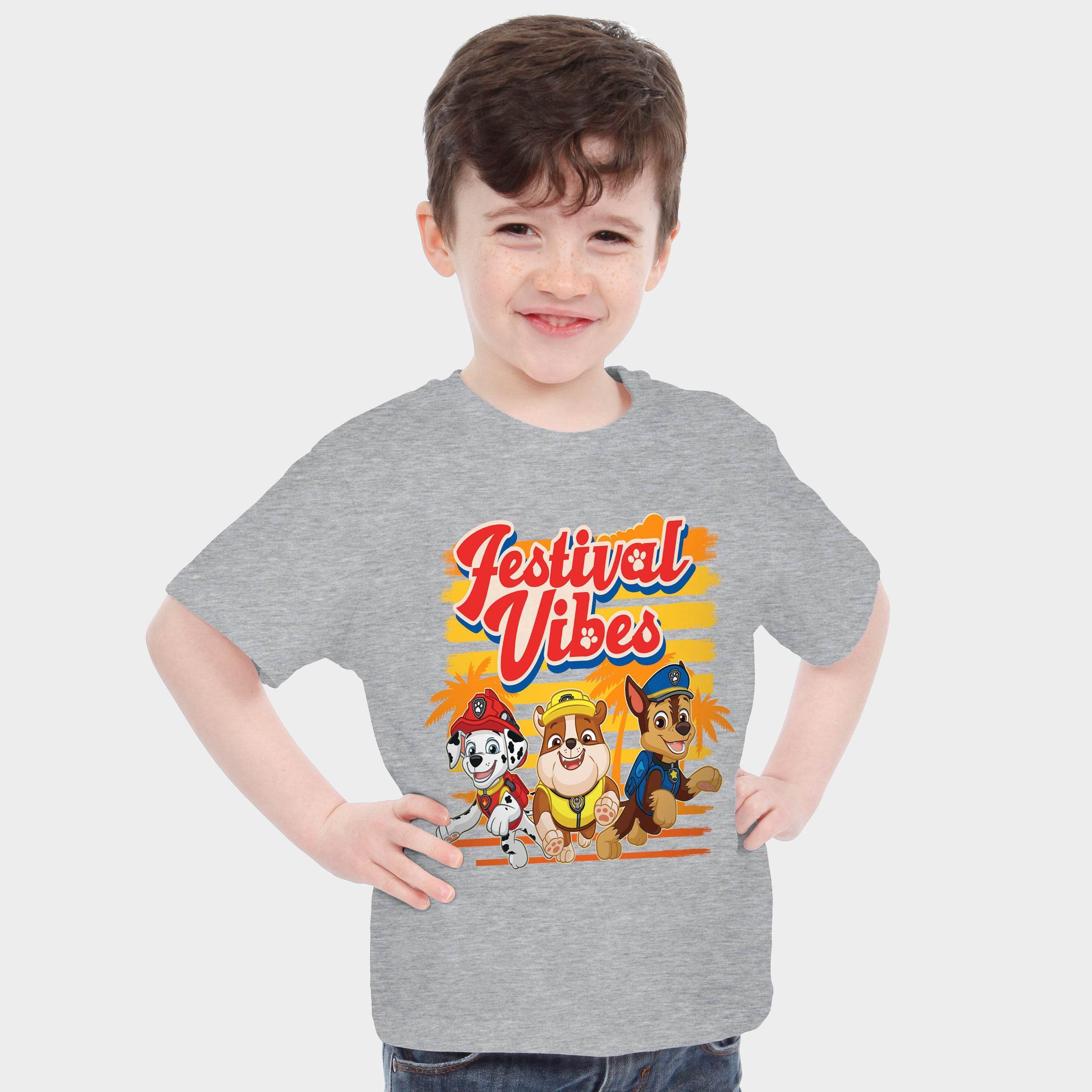 Paw Patrol Grey Boys Festival T-Shirt - Image 6